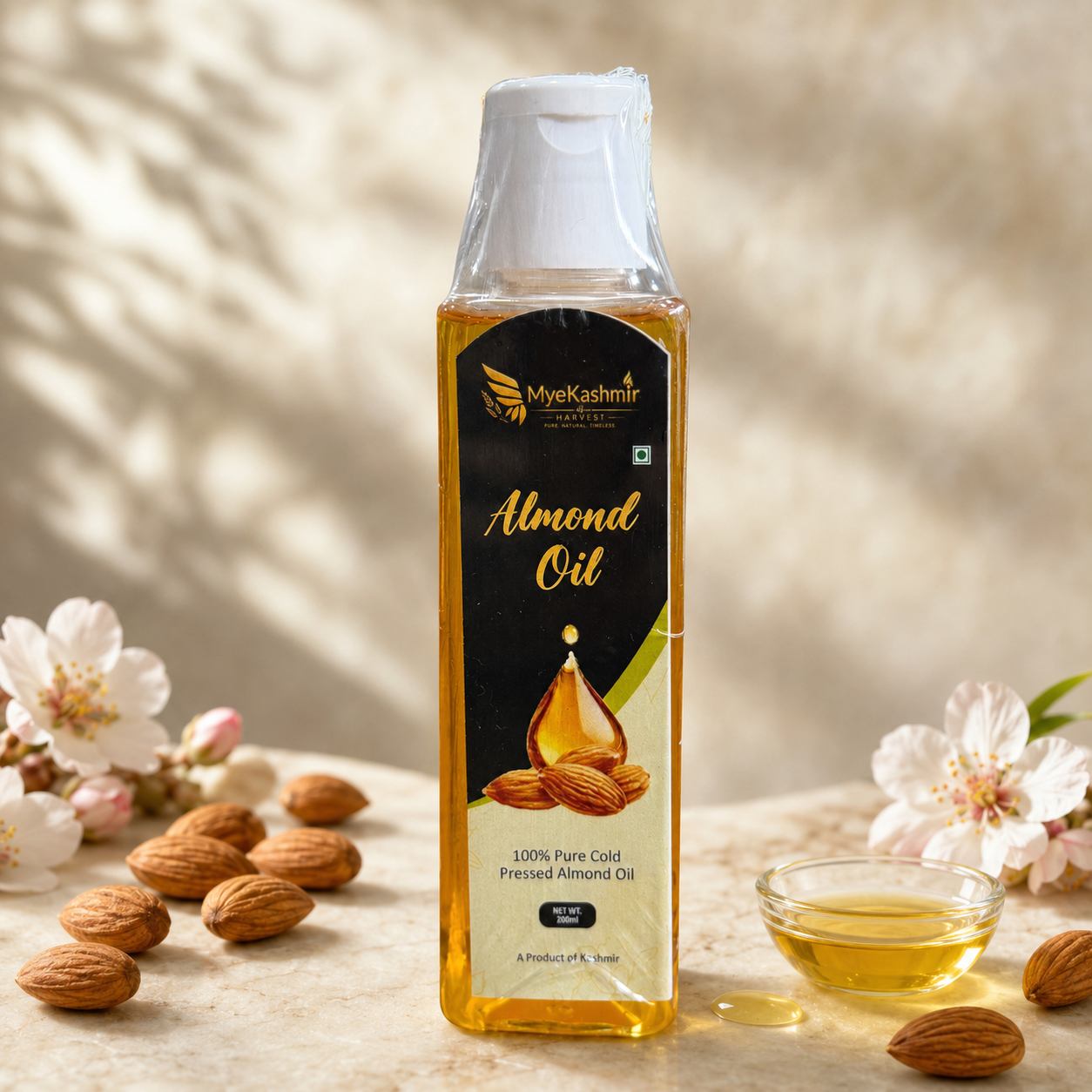 Pure Cold-Pressed Almond Oil – 200ml