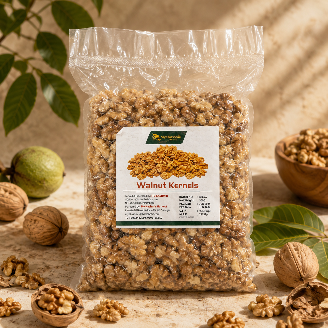 Premium Walnut Kernels – 500g