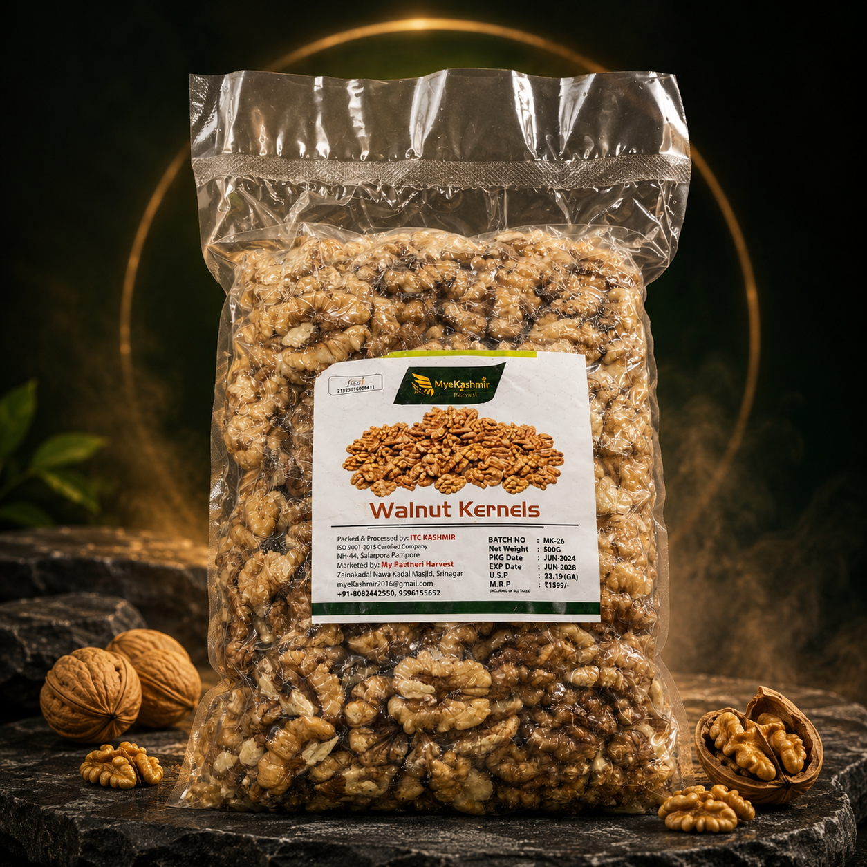 Premium Walnut Kernels – 500g