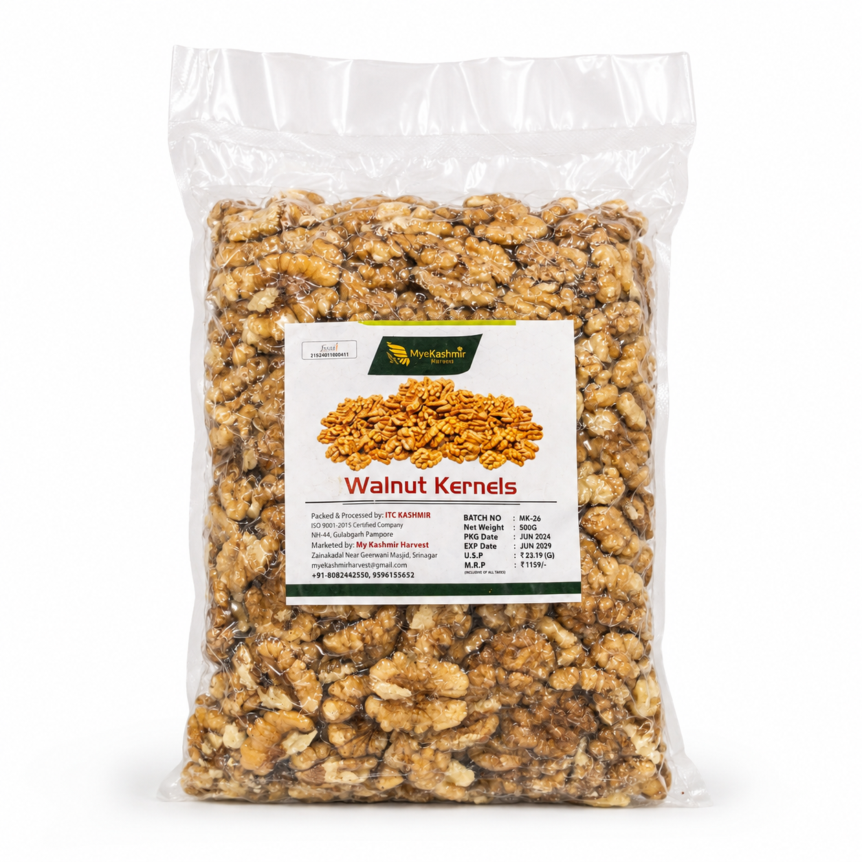 Premium Walnut Kernels – 500g